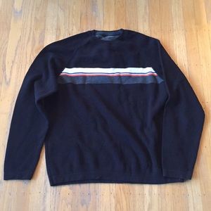 HP! Eddie Bauer black orange white  sz L sweater
